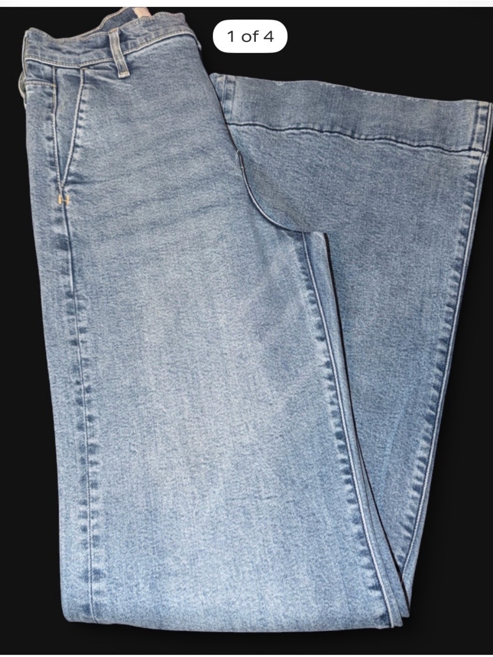 Women's Light Wash Wide-Leg Jeans